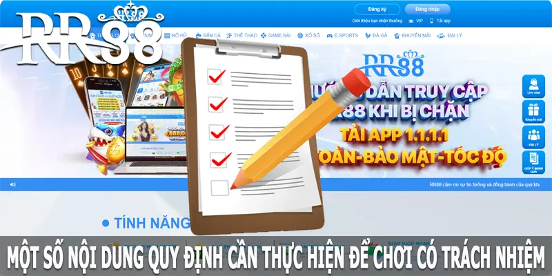 Một số nội dung quy định cần thực hiện để chơi có trách nhiệm